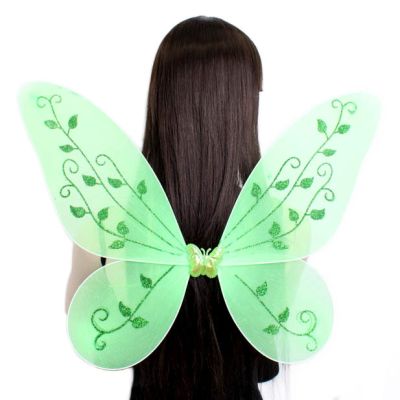 Green butterfly wings, wand and tutu set