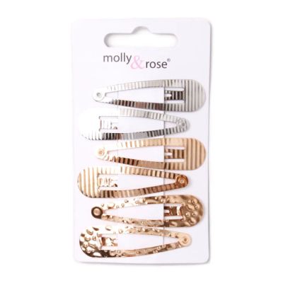 Card of 6 textured metal sleepies 5cm