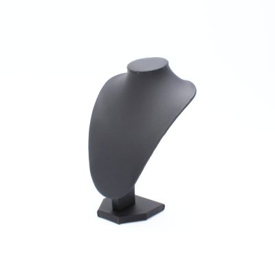 Small Black Faux Leather Jewellery Bust