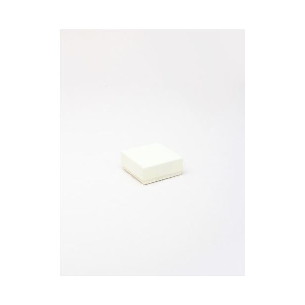 Ring box. 5x5x2cm. Cream gift box. main product photo