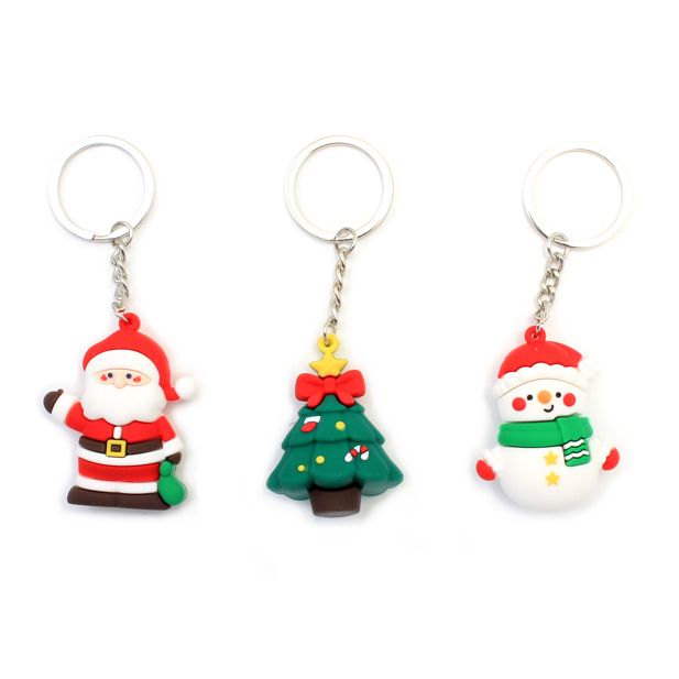 Clip strip of Christmas keyrings main product photo