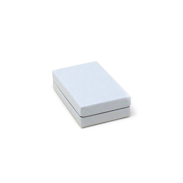 Cufflink / Earring box. 8x5x2.5cm. Hinged grey gift box. main product photo