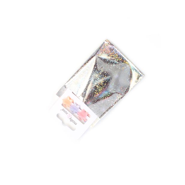 8x7cm. Silver holographic self seal pp bag main product photo