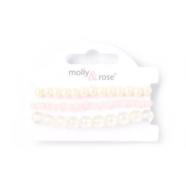 Card of 3 beaded stretch bracelets main product photo