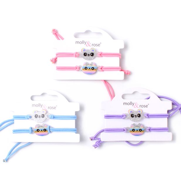 Adjustable tied elastic bracelet with charms main product photo