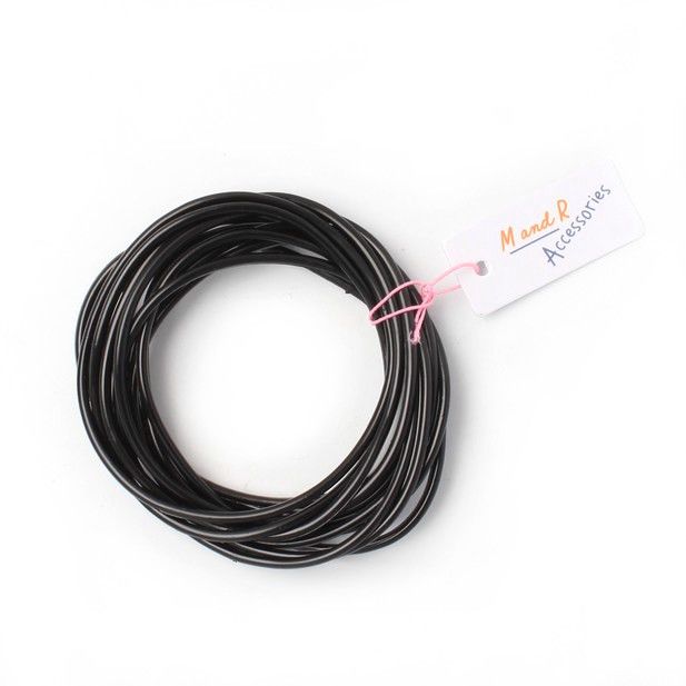 Card of 12 black gummy bangles main product photo