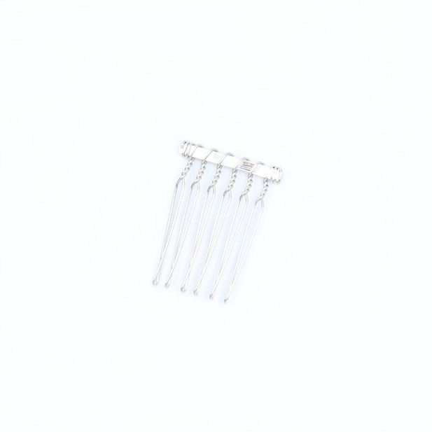 Plain silv wire side comb. 2.5cm main product photo
