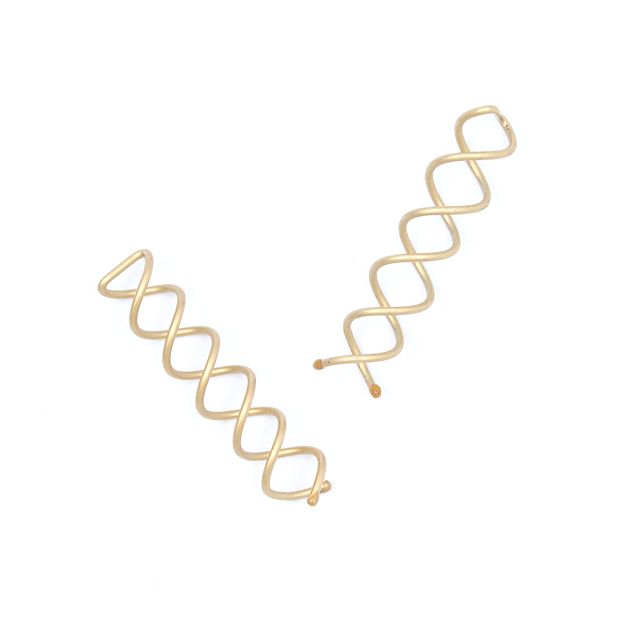 Pair of Blonde twist in hair pins 55mm main product photo