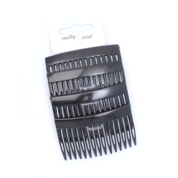 Card of 4 Black combs 7cm main product photo