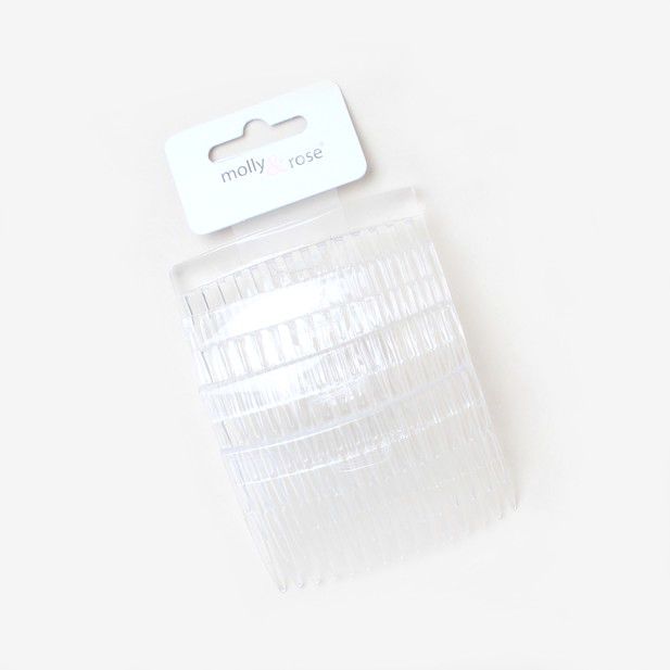Card of 4 Clear combs 7cm main product photo
