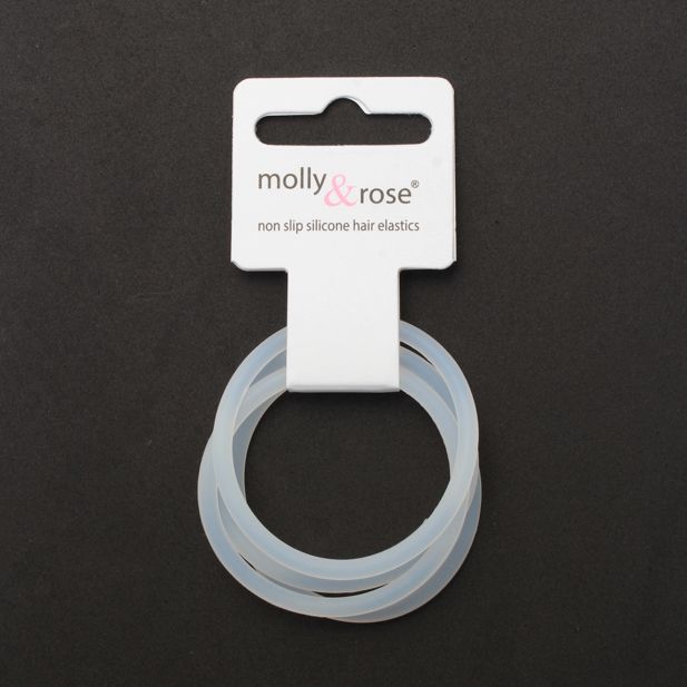 Silicone elastics - Clear - Card of 4 - 3mm thick main product photo