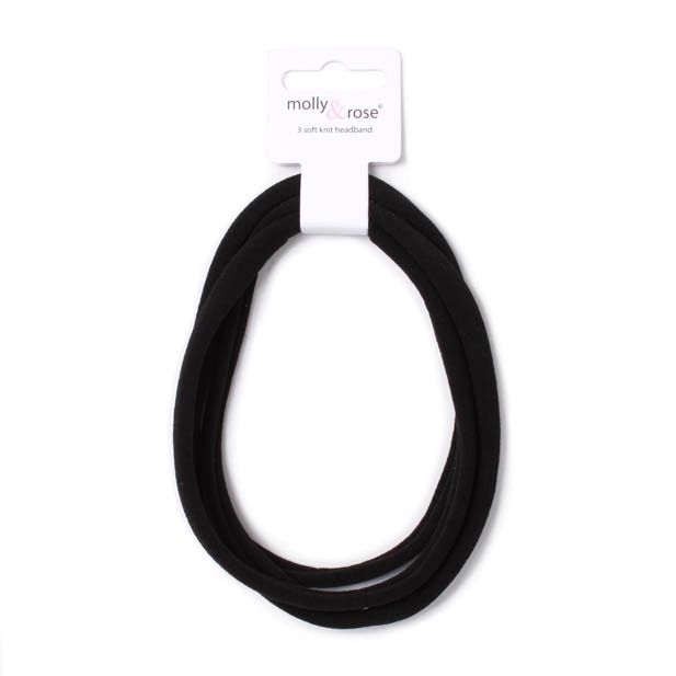 Sports bandeau - Black - Card of 3 - 8mm thick main product photo