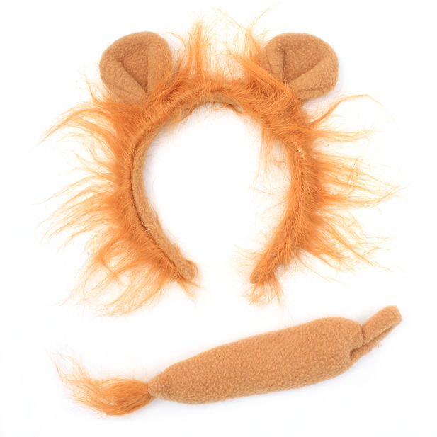 Lion ears and tail dress up set main product photo