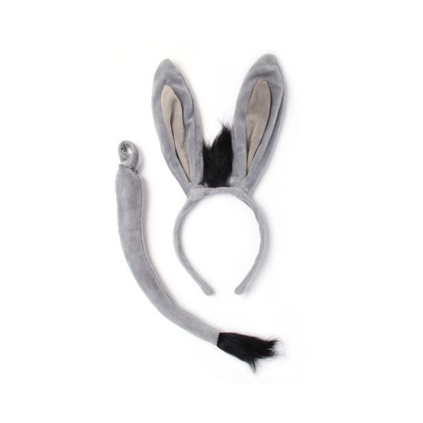 Donkey ears and tail dress up set main product photo