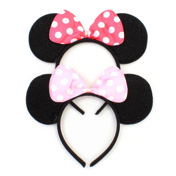 Mouse ears with satin bow on aliceband main product photo