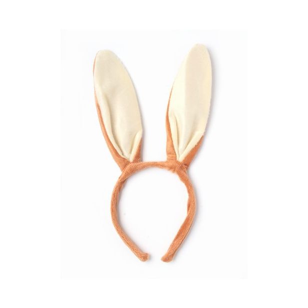 Brown fabric rabbit ears aliceband main product photo