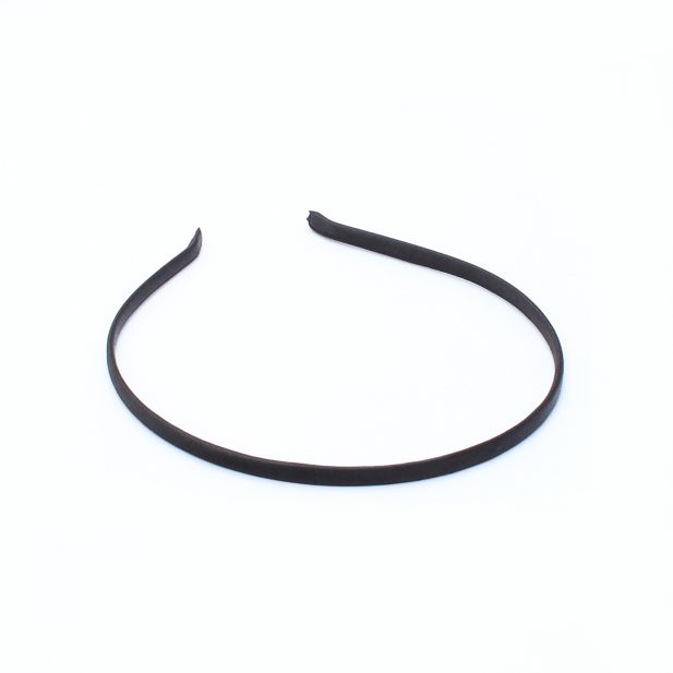 5mm wide black satin covered aliceband main product photo
