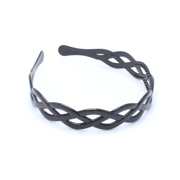 2cm Black weave aliceband main product photo