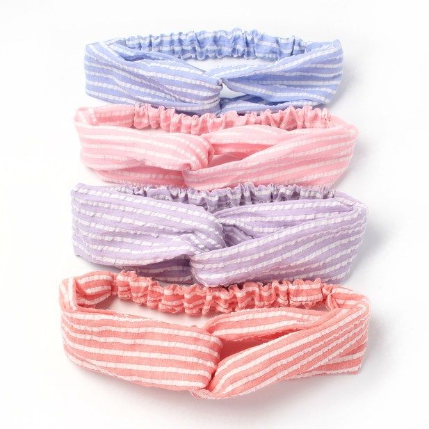 Striped poplin fabric link detailed bandeau main product photo