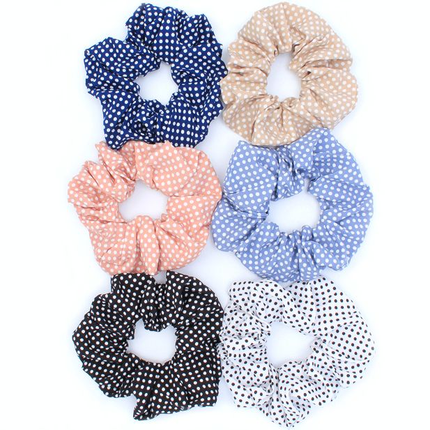 Large - Polka dot scrunchie. Dia.12cm main product photo