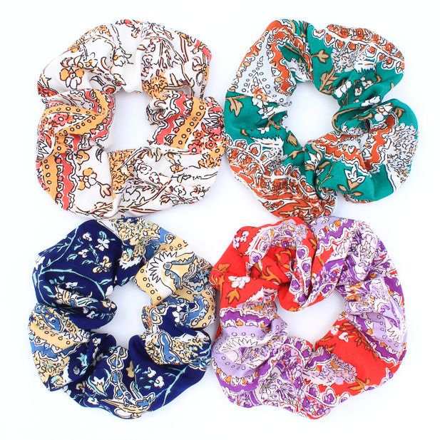 Regular - Floral patterned scrunchie.Dia.11cm main product photo