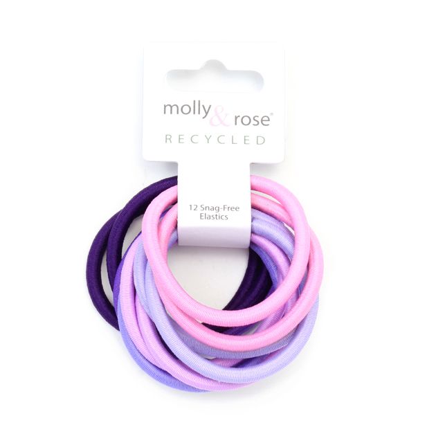 Recycled Elastics - Purple Mix - Card of 12 - 4mm thick main product photo