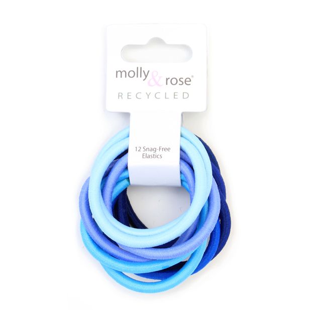 Recycled Elastics - Blue Mix - Card of 12 - 4mm thick main product photo