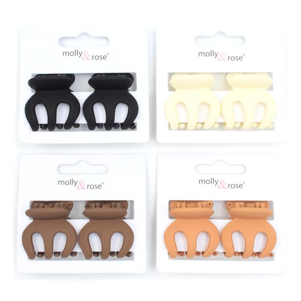 Card of 2 octopus hair clamps 3cm main product photo