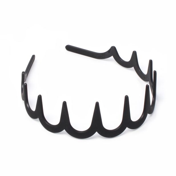 Matt black sharks tooth aliceband main product photo