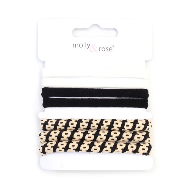 Jersey elastics - Black and White - Card of 7 main product photo