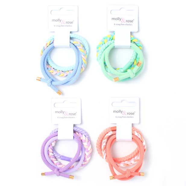 Assorted elastics - Pastels - Card of 4 main product photo