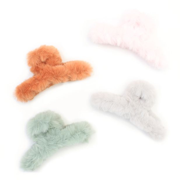 Faux fur covered clamp. 11cm main product photo