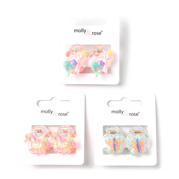 Card of 2 motif mini clamps. 2cm main product photo