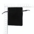 9x7cm. Black velvet pouch