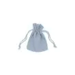 10x8cm. Grey cotton mix drawstring bag