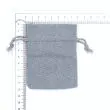 10x8cm. Grey cotton mix drawstring bag