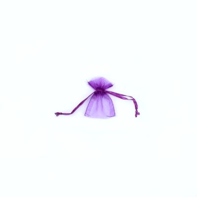 Size: 7x5cm Purple organza bag