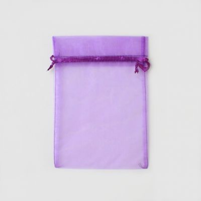 Size: 22x15cm Purple organza bag