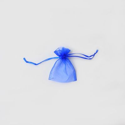 Size: 10x7.5cm Royal blue organza bag