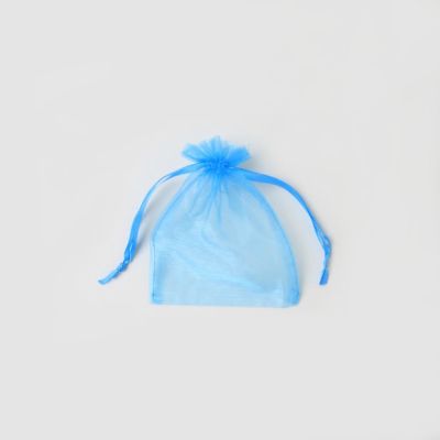 Size: 15x11cm Turquoise organza bag