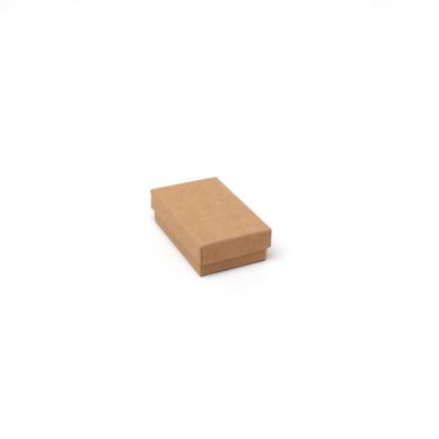 Cufflink / Earring Box. 8x5x2.5cm. Brown kraft paper gift box.