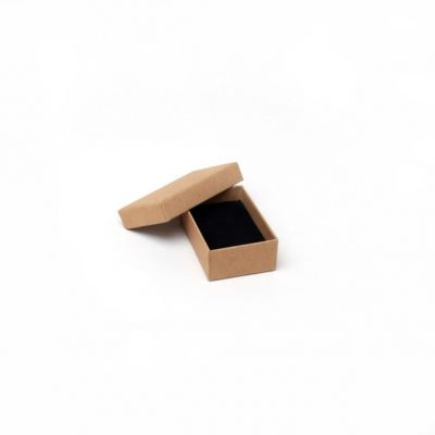 Cufflink / Earring Box. 8x5x2.5cm. Brown kraft paper gift box.