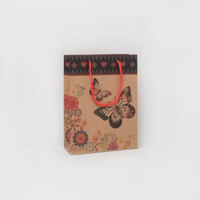 Size: 20x15x6cm butterfly print gift bag