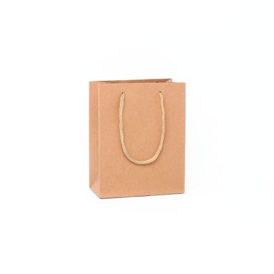 14.5x11x6cm. Brown kraft paper gift bag