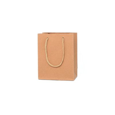 14.5x11x6cm. Brown kraft paper gift bag