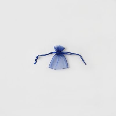 Size: 7x5cm Navy organza gift bag