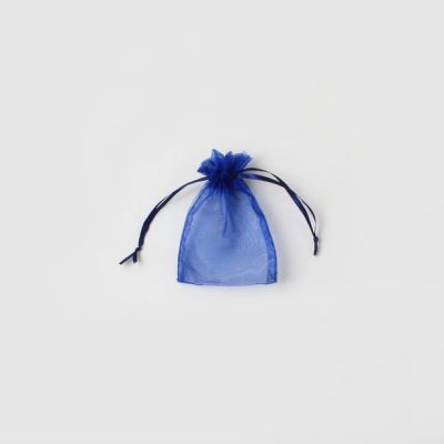 Size: 10x7.5cm Navy organza gift bag