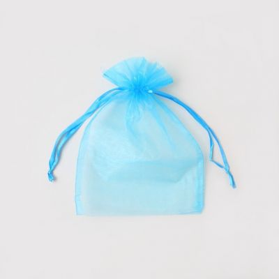 Size: 22x15cm Aquamarine organza gift bag