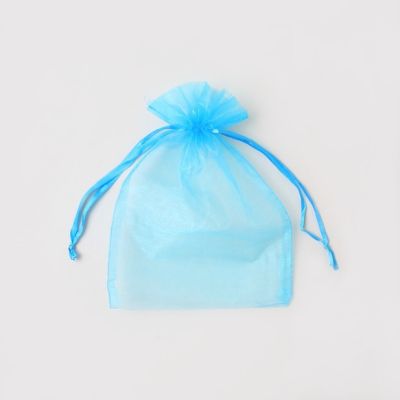 Size: 22x15cm Aquamarine organza gift bag