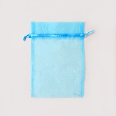 Size: 22x15cm Aquamarine organza gift bag